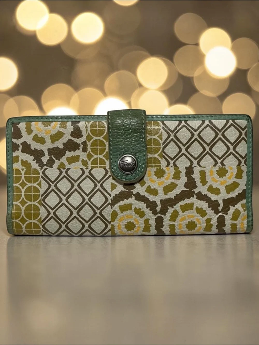 Fossil Leather Clutch Wallet Organizer